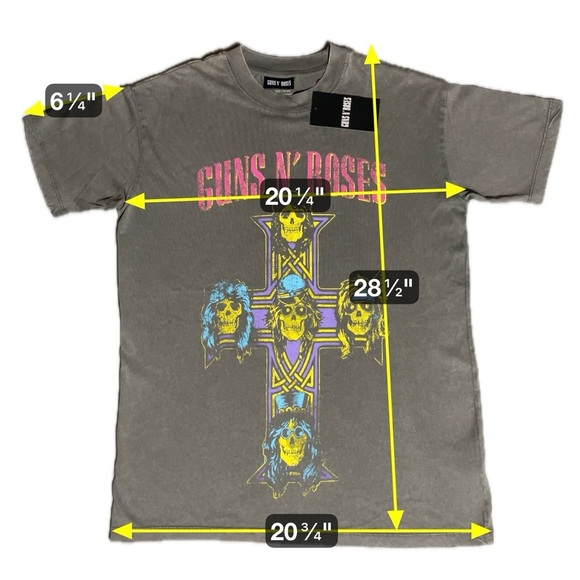 Guns N’ Roses T-Shirt Gray Size XXS Relaxed Boyfriend Tee - Picture 2 of 4